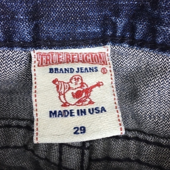 TRUE RELIGION Skinny Jeans Rainbow Ricky Slim 24859SO Dark Wash Denim Size 29 - Picture 6 of 10